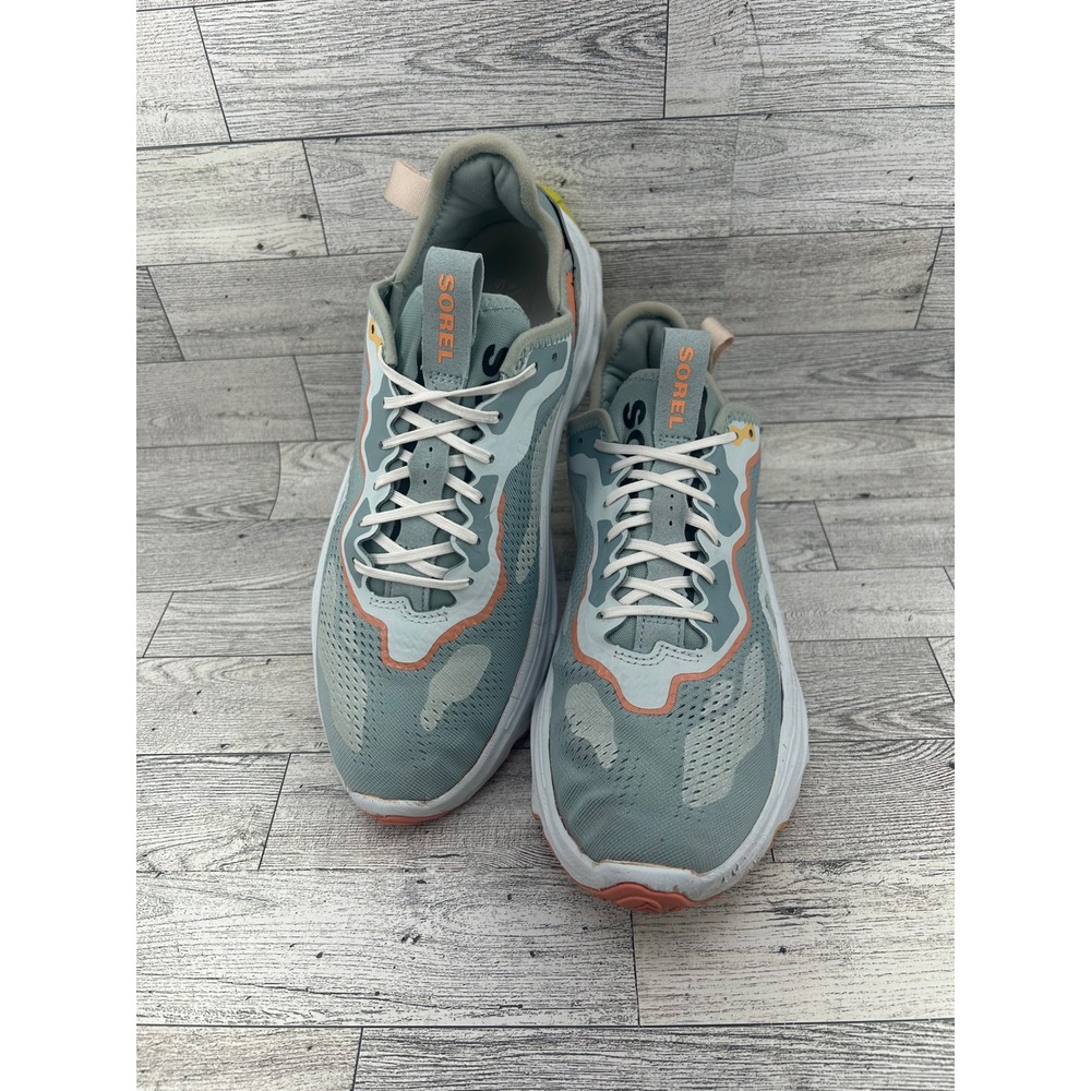 Sorel Kinetic Breakthru Sport Shoes Women's Size 9.5 Teal Orange White Yellow